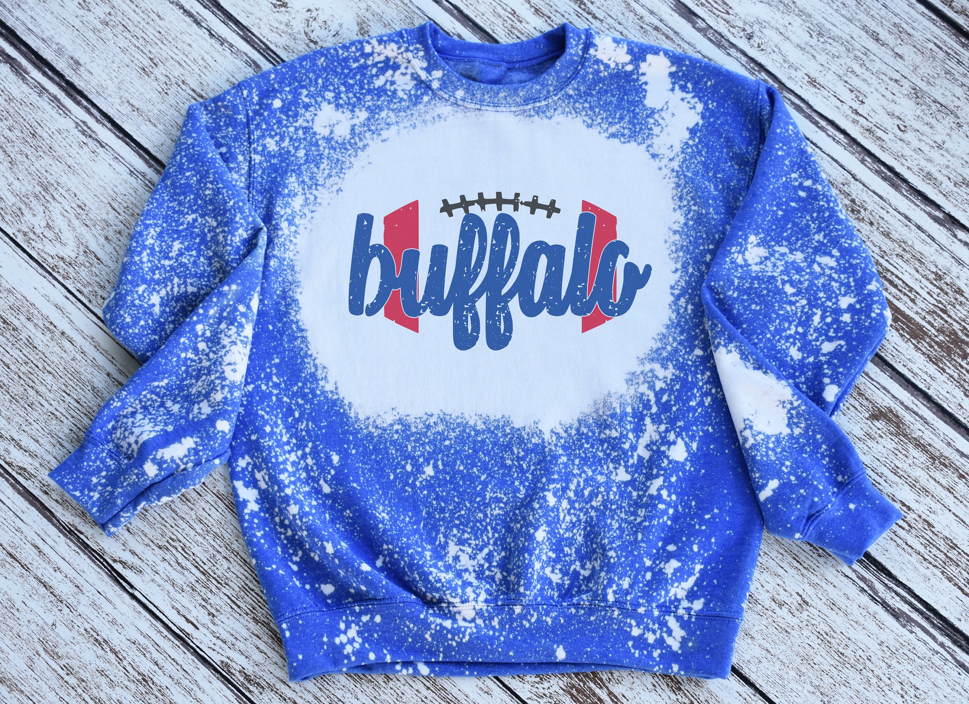 Buffalo Crewneck Sweatshirt, Buffalo Bleached Crewneck Sweatshirt