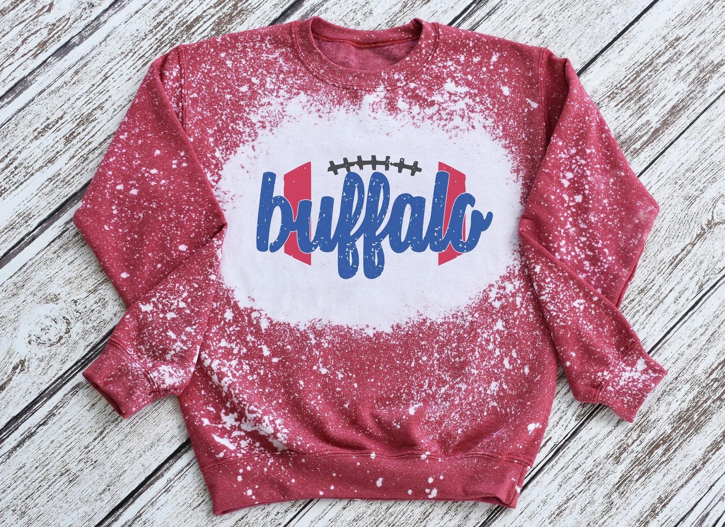 Buffalo Crewneck Sweatshirt, Buffalo Bleached Crewneck Sweatshirt