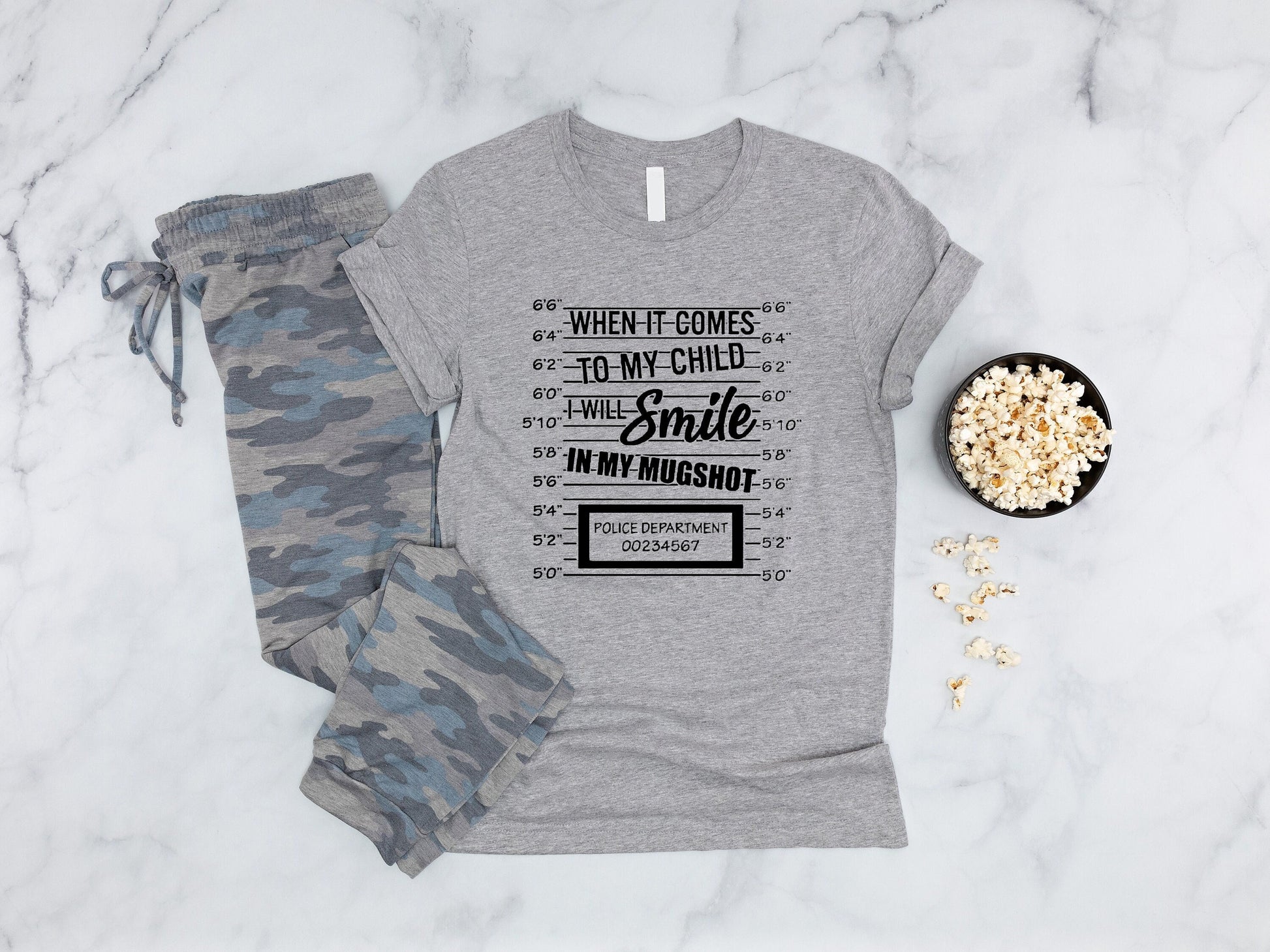 When It Comes to My Child I Will Smile in My Mugshot T-shirt Tee, Mugshot T-Shirt Tee, Funny Shirt Tee