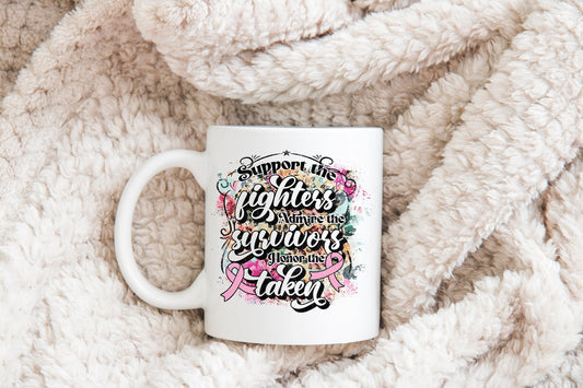 Breast Cancer Mug Coffee Cup, Breast Cancer Coffee Mug, Breast Cancer Awareness Coffee Cup