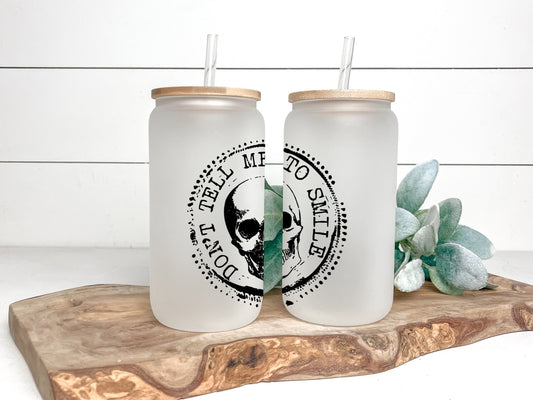 Smile Cup Iced Coffee Cup Glass, Beer Can Glass, Hearsay Coffee Cup, Glass Cup Coffee Can Beer, Smile Soda Can Glass