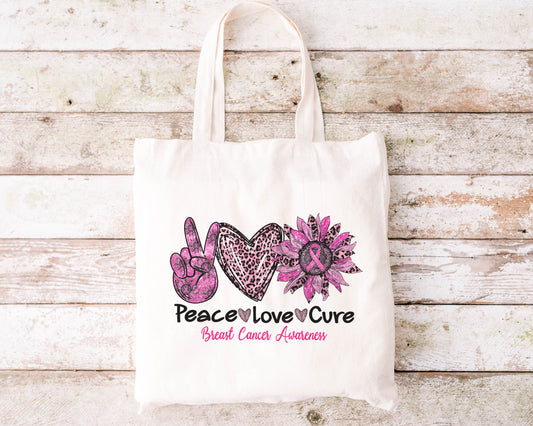 Breast Cancer Awareness Tote, Breast Cancer Tote, Tote Bag