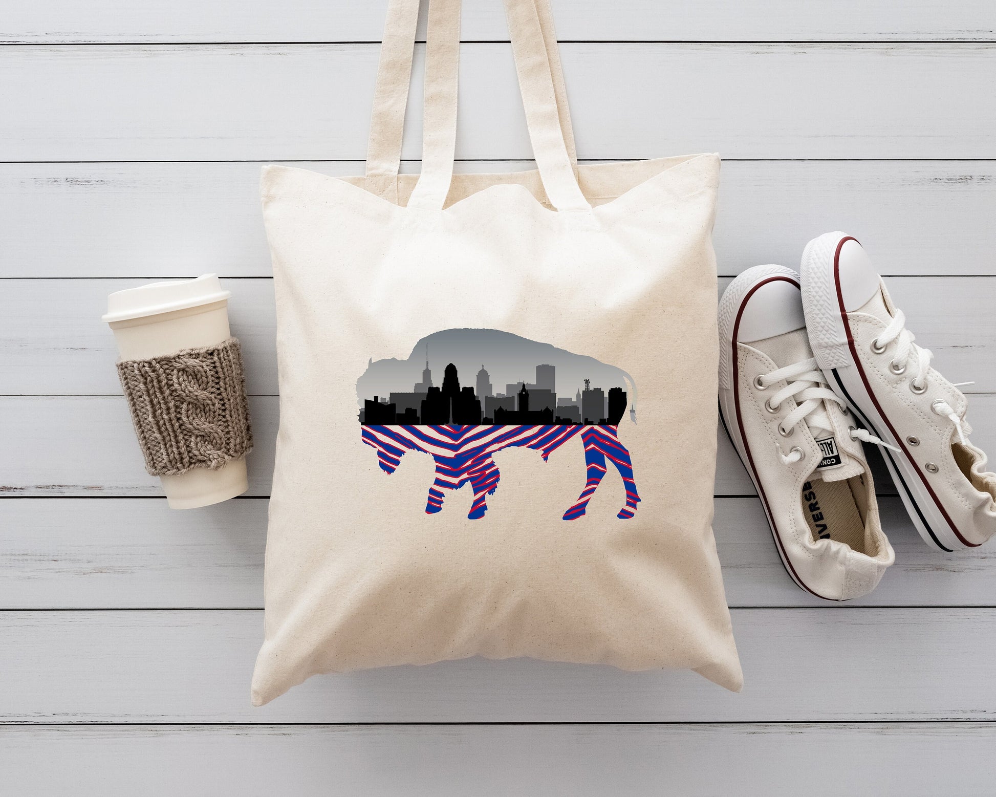 Buffalo Tote, Buffalo Love Tote, Buffalo Bag Tote