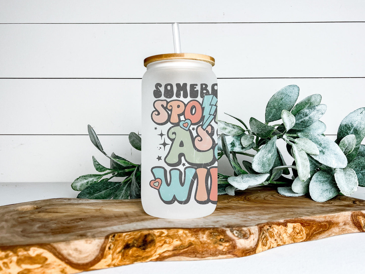 Somebody's Spoiled Ass Wife Cup Iced Coffee Cup Glass, Beer Can Glass, Spoiled Wife Coffee Cup, Glass Cup Coffee Can Beer, Wife Glass Can
