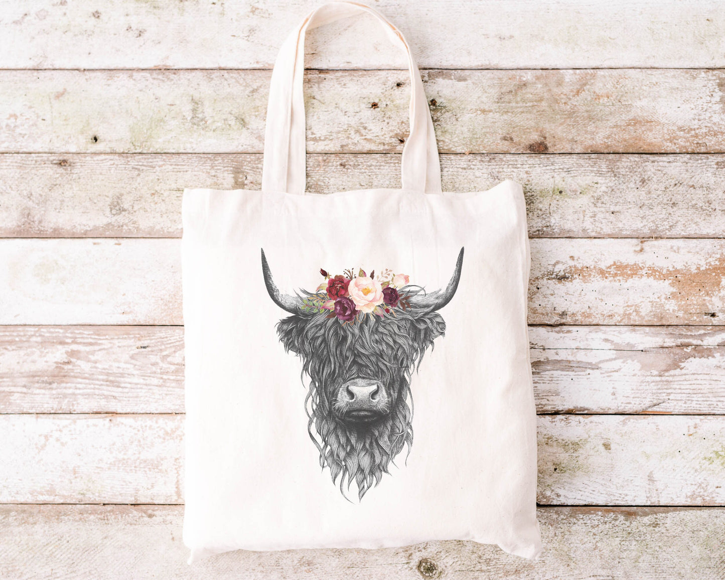 Highland Cow Tote, Cow Tote, Cow Lover Tote, Tote Bag