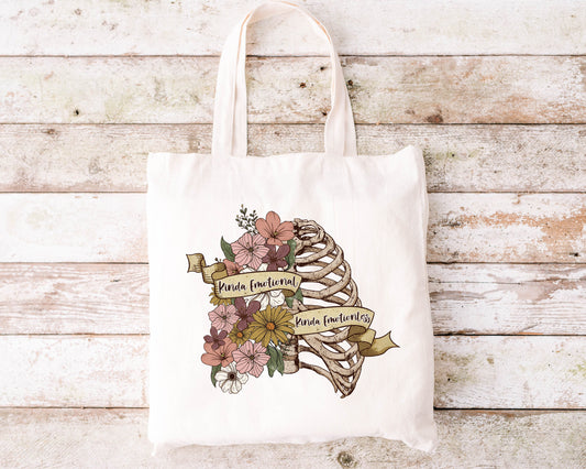 Kinda Emotional Kinda Emotionless Tote, Summer Tote Bag, Boho Tote Bag