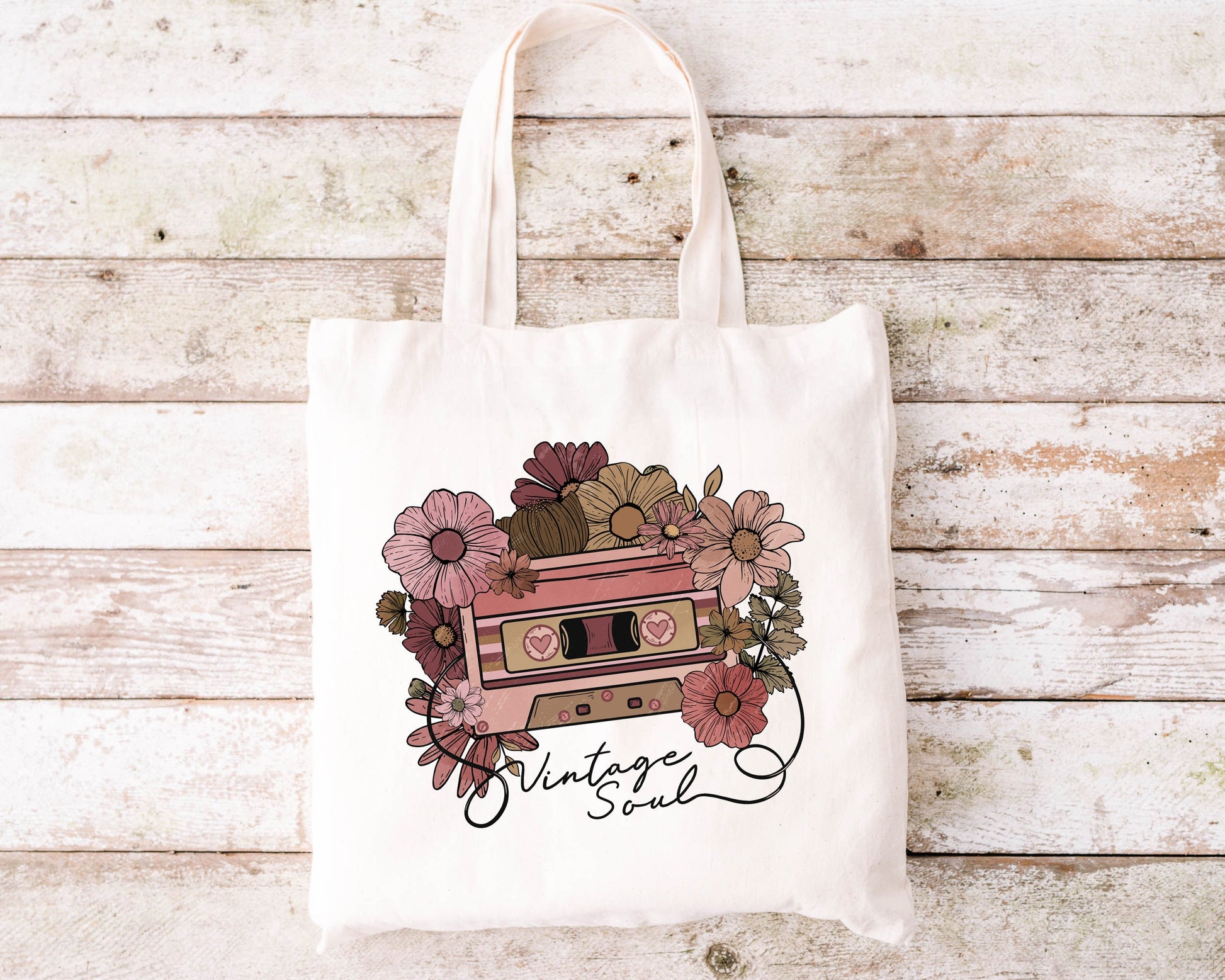 Vintage Soul Tote, Vintage Soul Bag, Summer Tote Bag, Boho Tote Bag, Inspirational Tote Bag