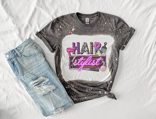 Hair Stylist Shirt T Shirt, Hair Stylist Bleached Shirt T Shirt