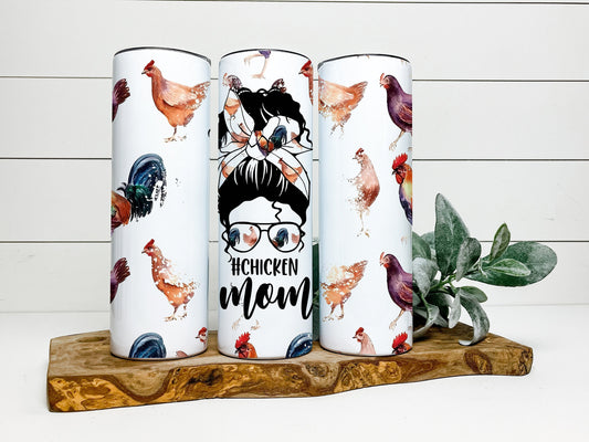 Chicken Mom Tumbler, Chicken Mom Skinny Tumbler, Chickens Tumbler, Country Tumbler