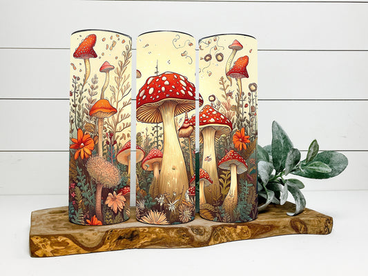 Cottagecore Tumbler, Cottagecore Skinny Tumbler, Mushroom Tumbler, Cottage Core Tumbler
