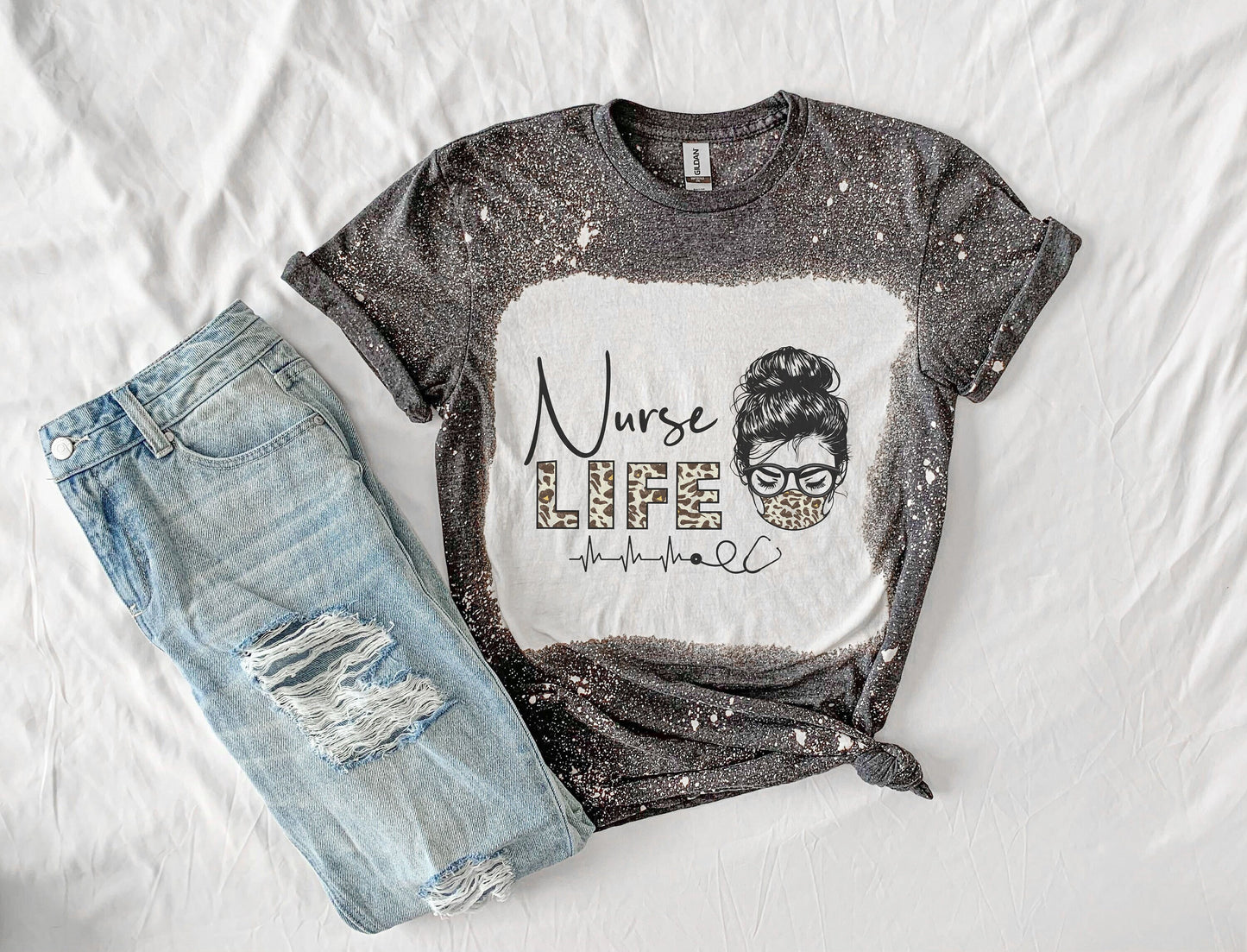 Nurse Life Shirt T Shirt, Nurse Bleached Shirt T Shirt