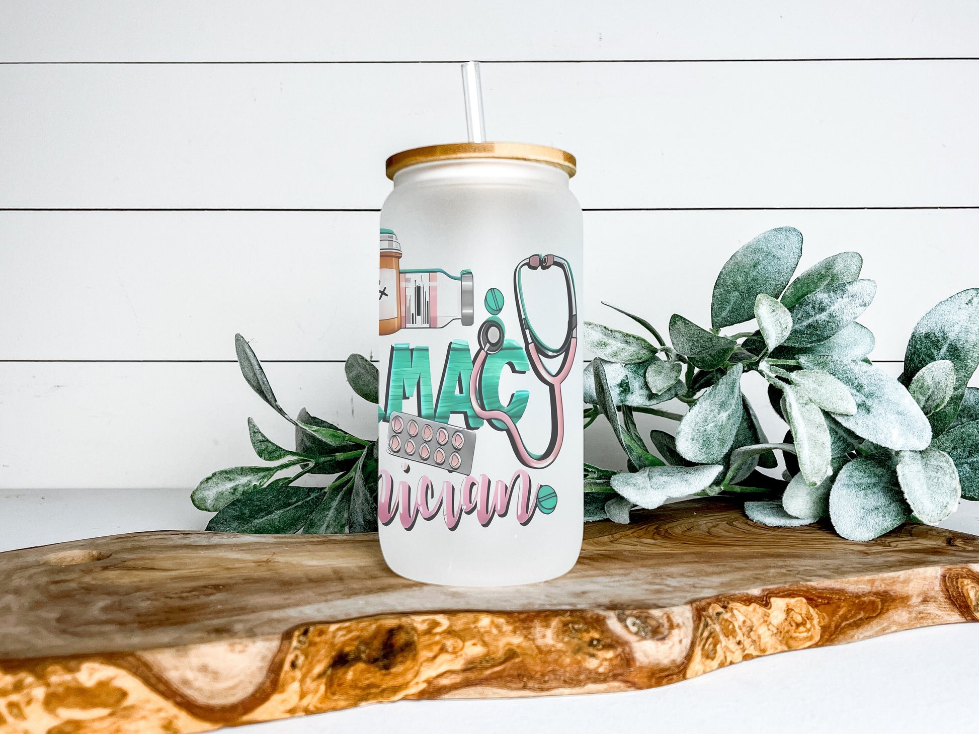 Pharmacy Technician Cup Iced Coffee Cup Glass, Beer Can Glass, Pharmacy Technician Iced Coffee Cup, Glass Cup Coffee Can Beer