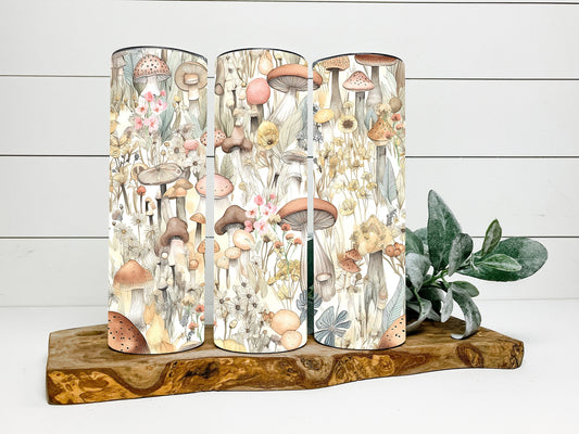 Cottagecore Tumbler, Cottagecore Skinny Tumbler, Mushroom Tumbler, Cottage Core Tumbler