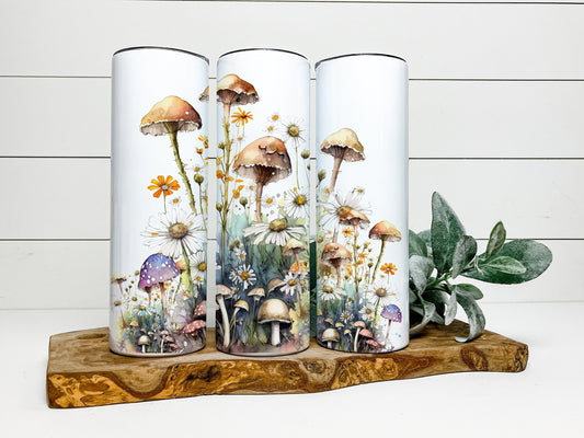 Cottagecore Tumbler, Cottagecore Skinny Tumbler, Mushroom Tumbler, Cottage Core Tumbler