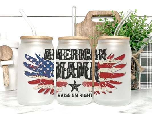 American Mama Cup Iced Coffee Cup Glass, Beer Can Glass, American Mama Iced Coffee Cup, Glass Cup Coffee Can Beer