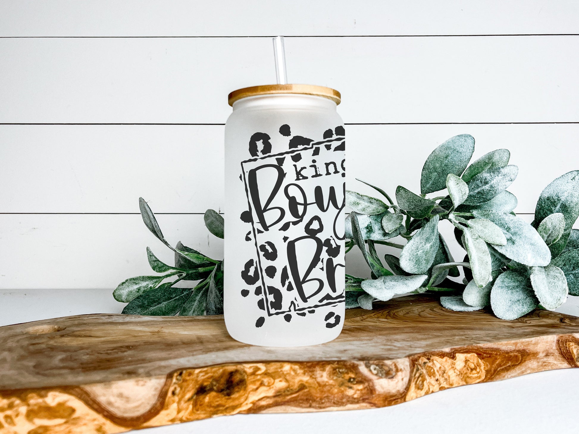 Kinda Boujee Kinda Broke Cup Iced Coffee Cup Glass, Beer Can Glass, Funny Coffee Cup, Glass Cup