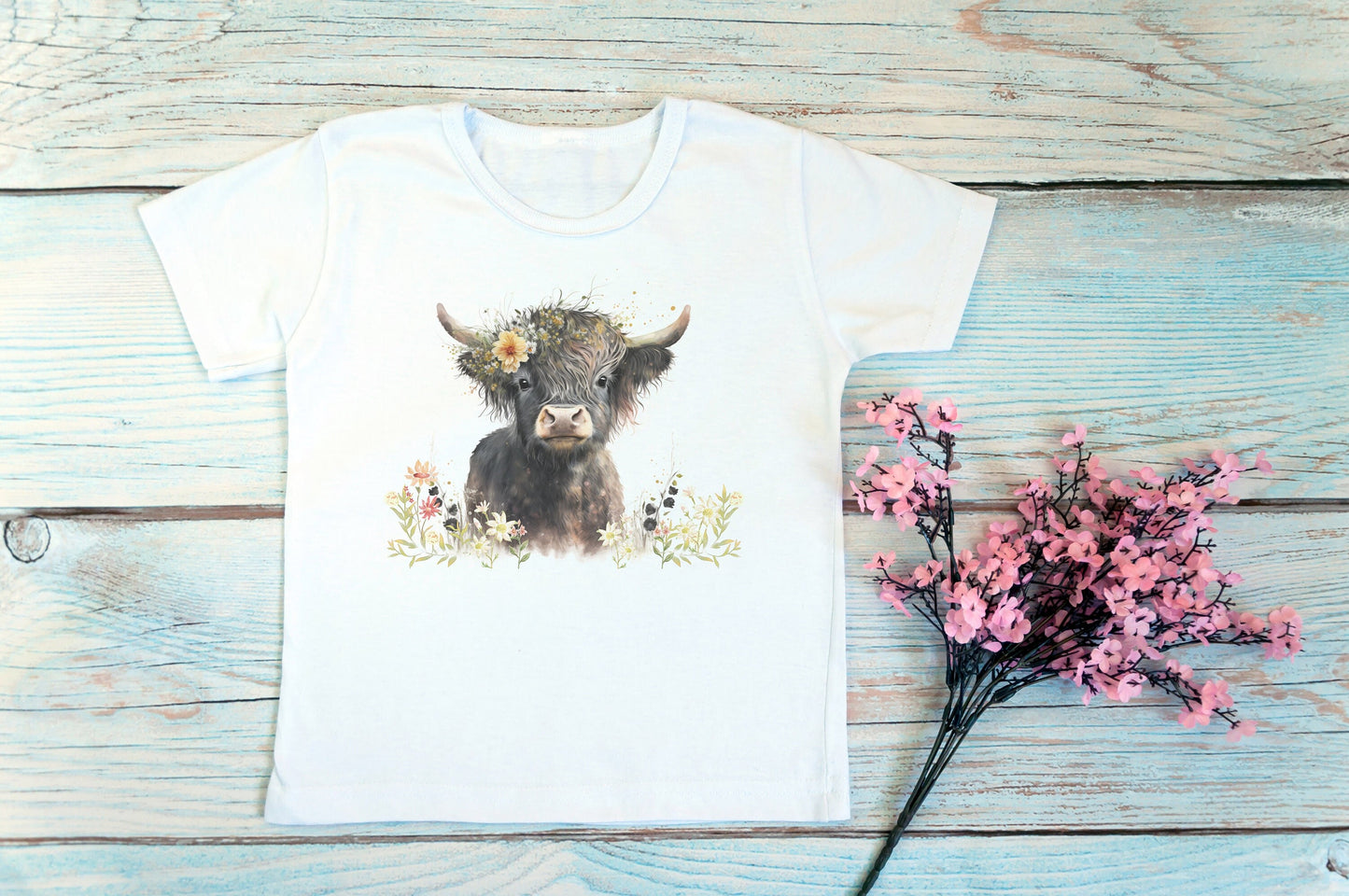 Baby Highland Cow Youth Shirt Tee, Country Shirt Tee