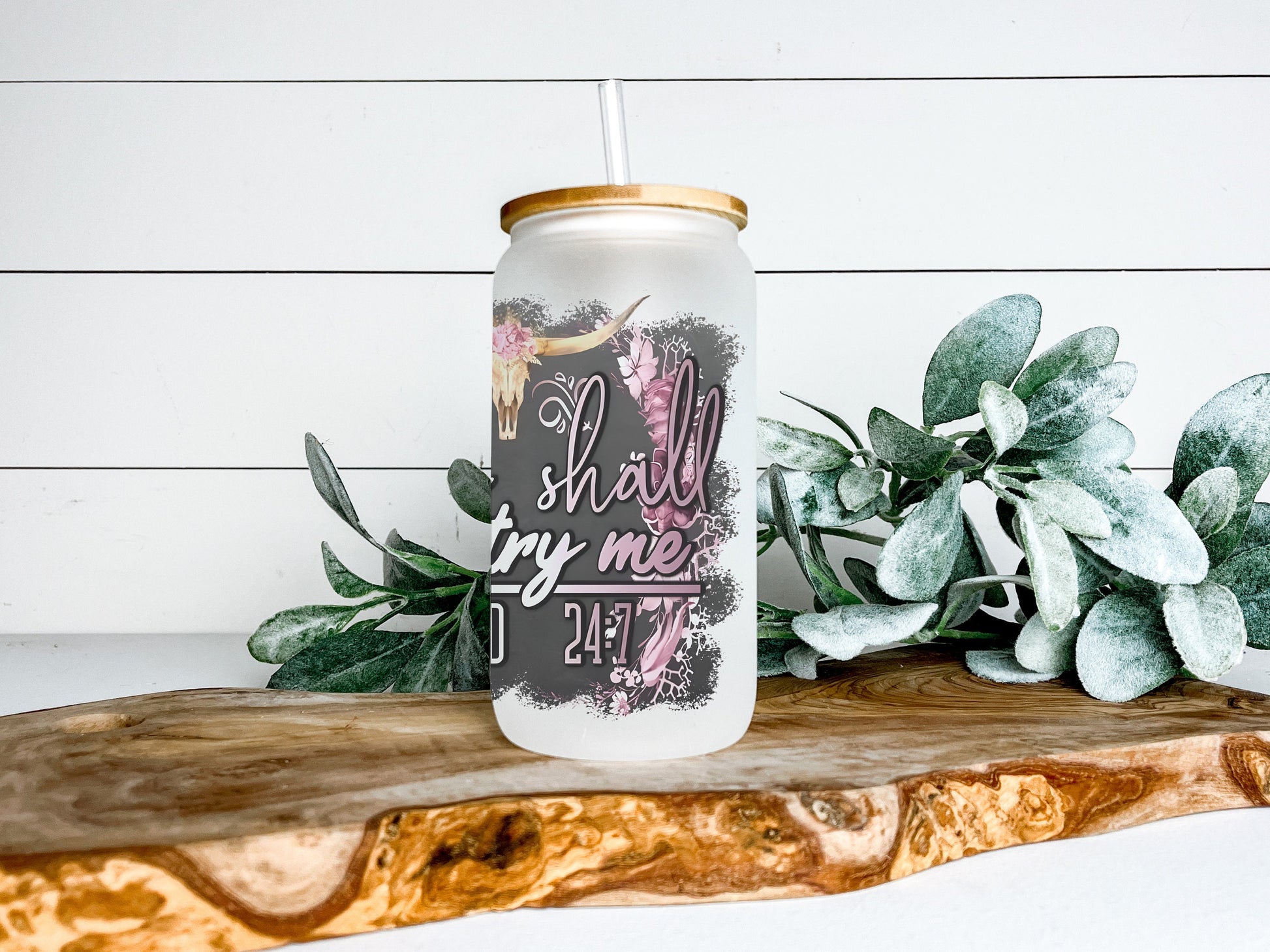 Though Shall Not Try Me Mood 24-7 Cup Iced Coffee Cup Glass, Beer Can Glass, Funny Coffee Cup, Glass Cup