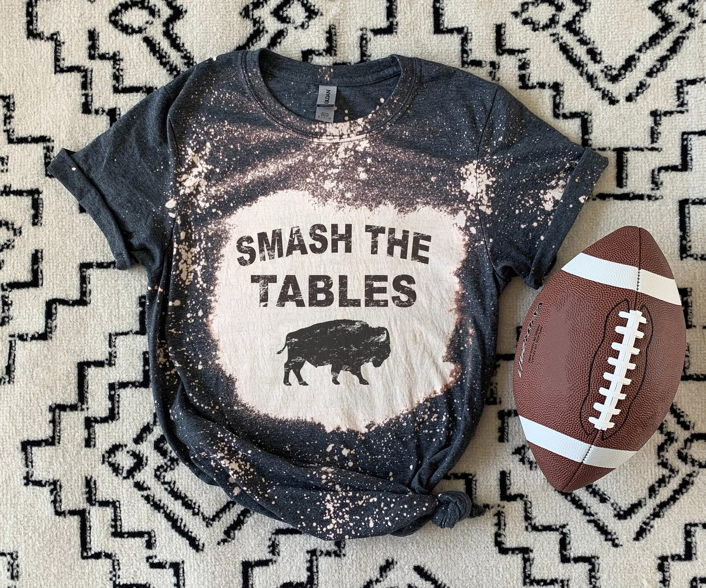 Smash The Tables Buffalo Shirt, Buffalo Bleached Shirt