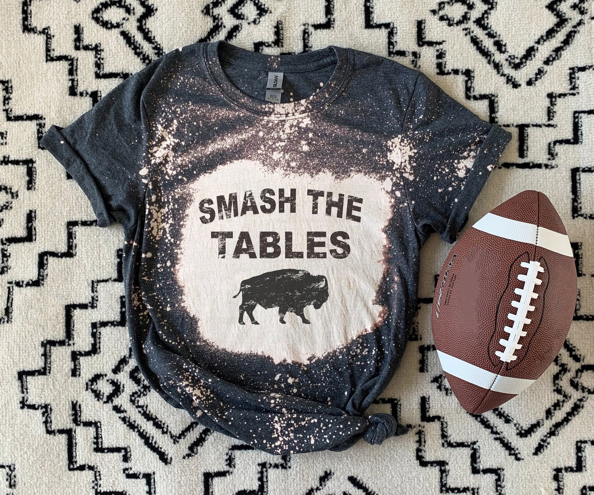 Smash The Tables Buffalo Shirt, Buffalo Bleached Shirt