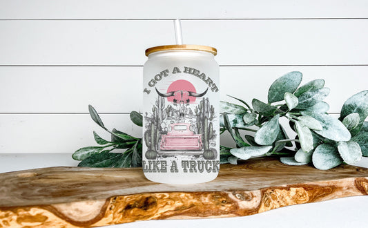 Country Truck Cup Iced Coffee Cup Glass, Beer Can Glass, Country Truck Coffee Cup, Glass Cup Coffee Can Beer, Country Soda Can Glass