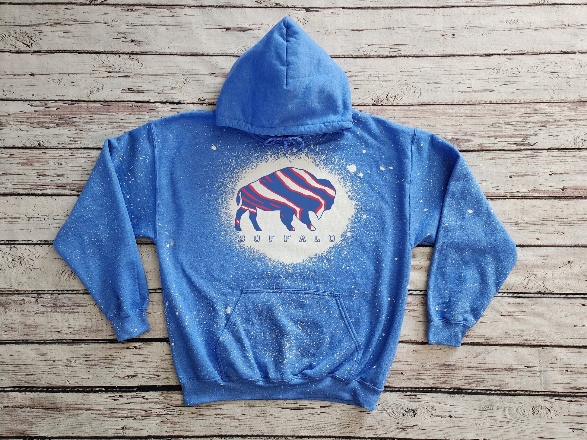 Buffalo Hooded Sweatshirt, Buffalo Bleached Hooded Sweatshirt, Buffalo Hoodie Hoody