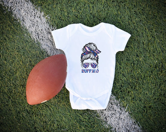 Buffalo Girl Baby Bodysuit, Buffalo Baby Creeper, Buffalo Baby