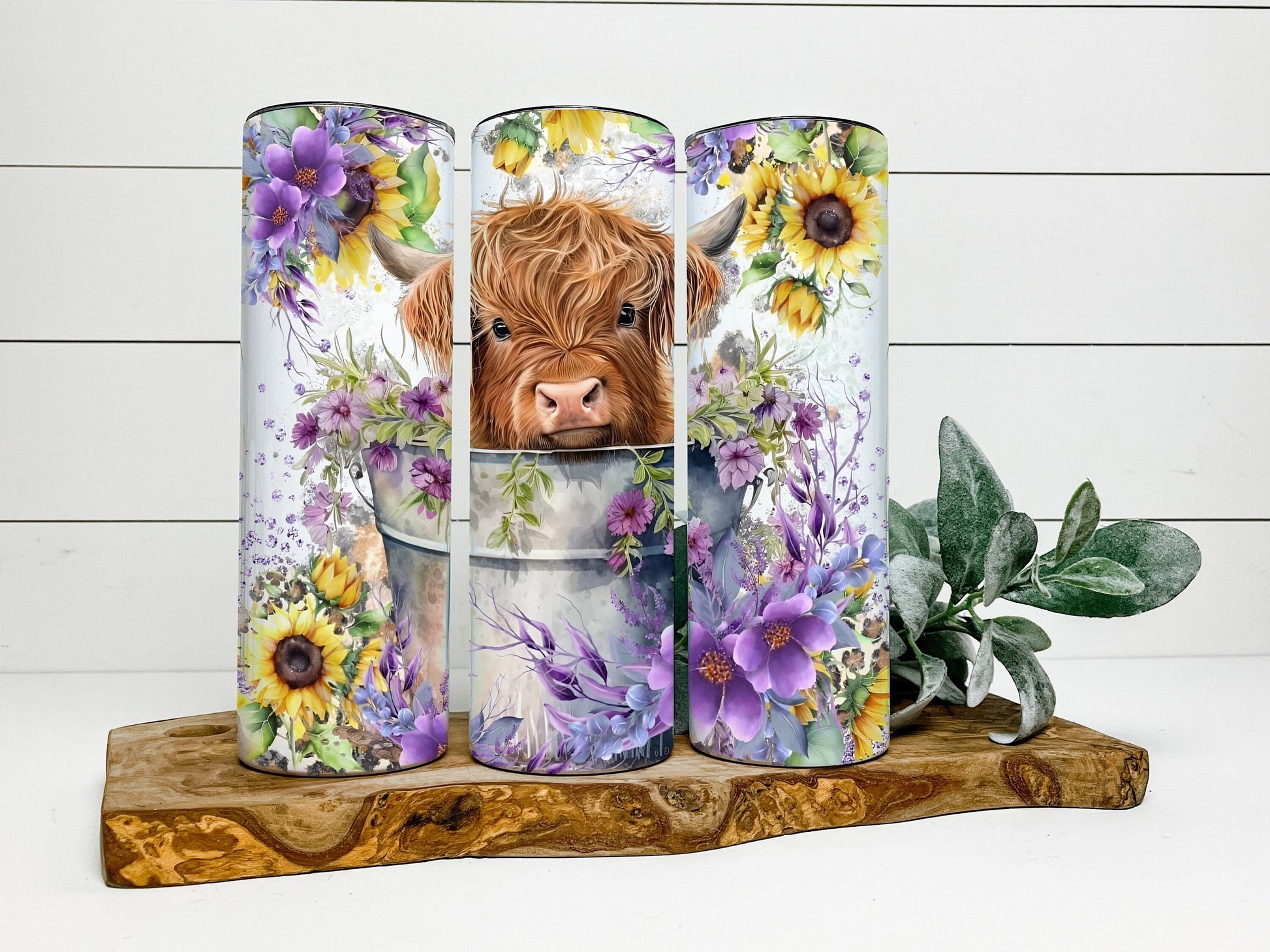 Baby Highland Cow Tumbler, Baby Highland Cow Skinny Tumbler, Baby Cow Tumbler