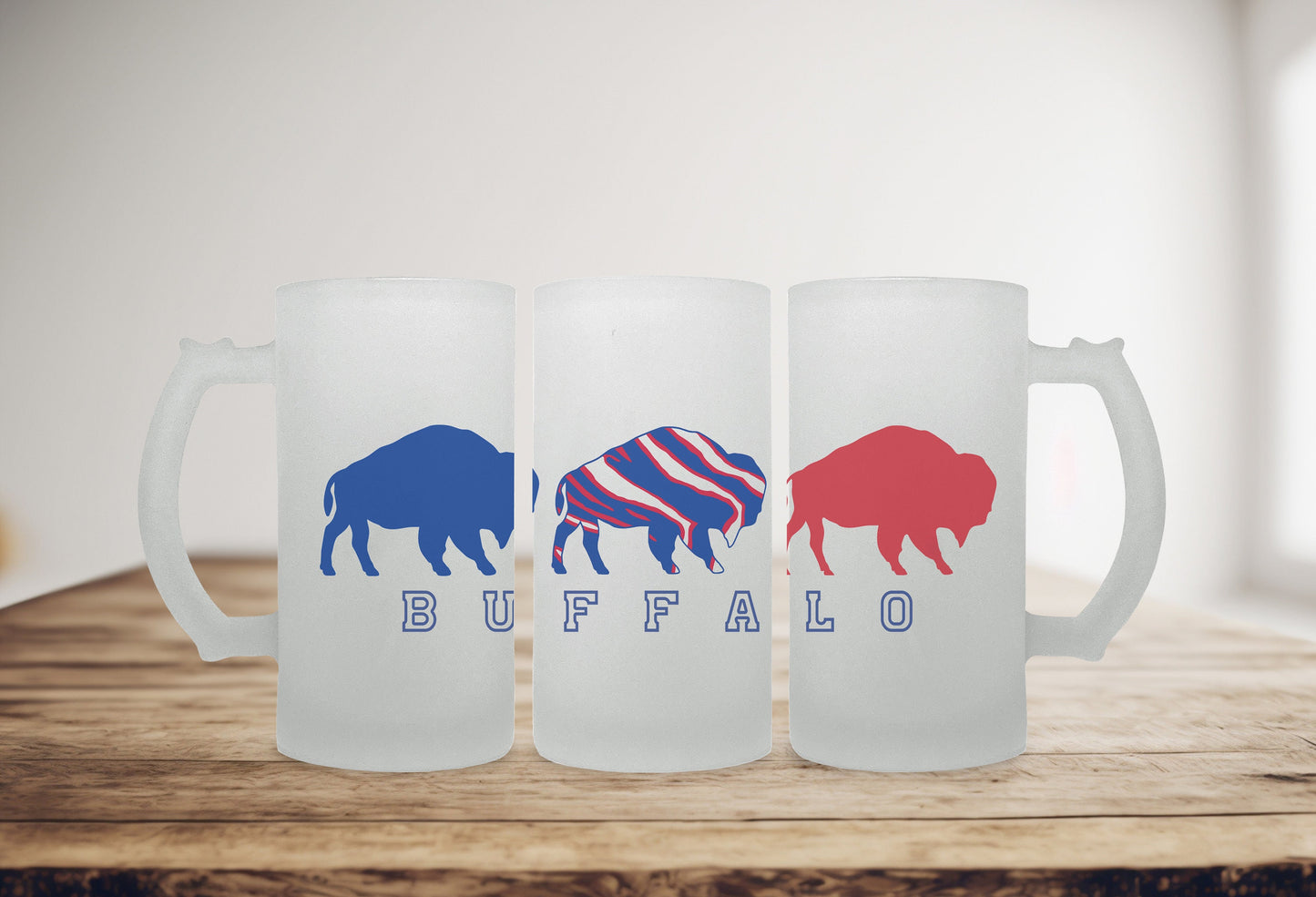 Buffalo Frosted Stein, Buffalo Beer Stein Beer Mug Stein