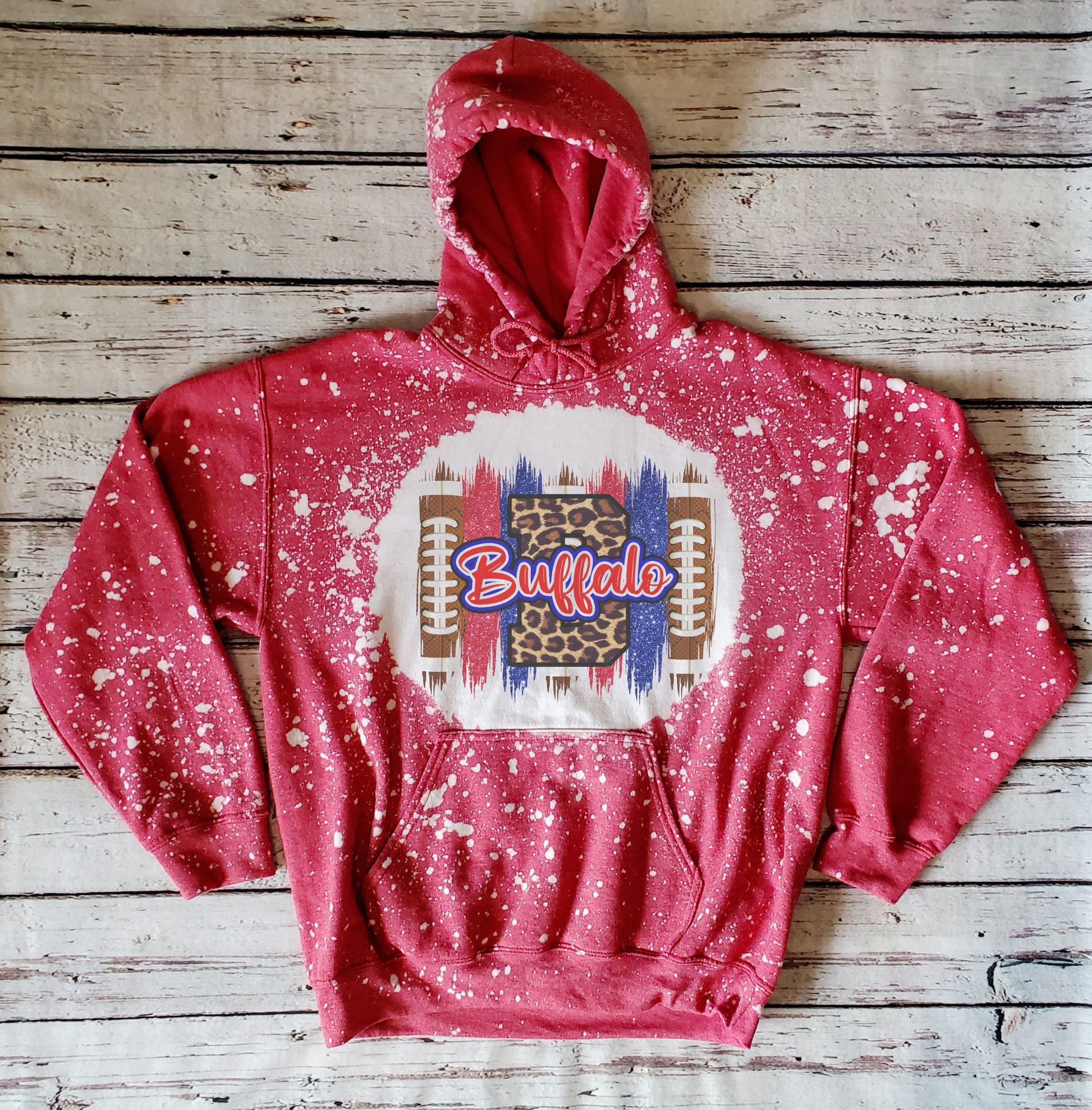 Buffalo Hooded Sweatshirt, Buffalo Bleached Hooded Sweatshirt, Buffalo Hoodie Hoody