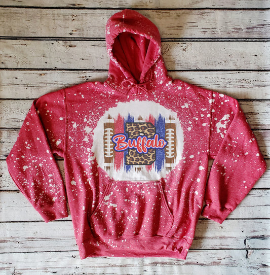 Buffalo Hooded Sweatshirt, Buffalo Bleached Hooded Sweatshirt, Buffalo Hoodie Hoody