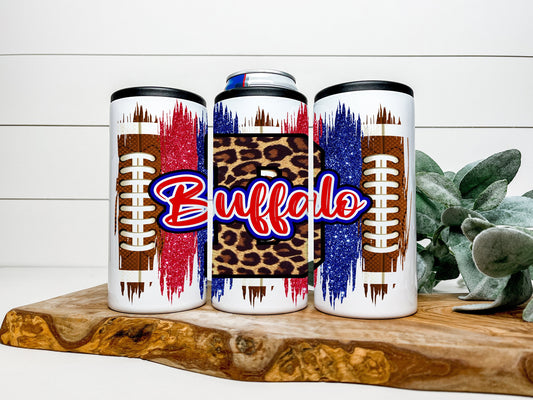 Buffalo 4 in 1 Can Cooler, Fits all - Stainless Steel Can Cooler for 12oz Regular or Slim Cans & Bottles - Buffalo Can Cooler