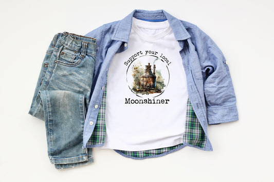 Support Your Local Moonshiner Youth Shirt Tee, Country Shirt Tee, Funny Youth Shirt