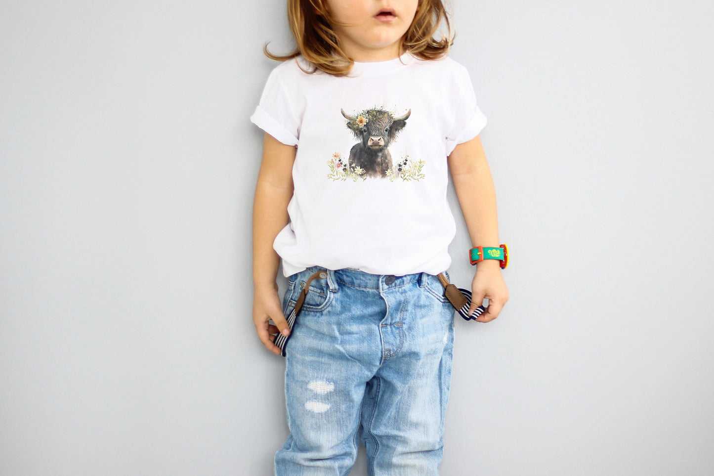 Baby Highland Cow Youth Shirt Tee, Country Shirt Tee