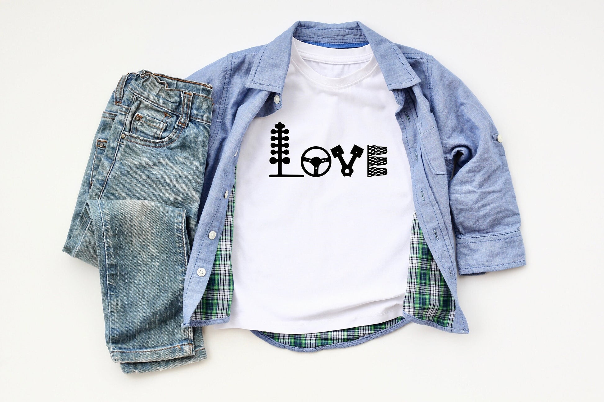 LOVE Drag Racing Toddler Tee Kid's Tee T-Shirt Drag Racing T-shirt Kid's Clothes T-shirt