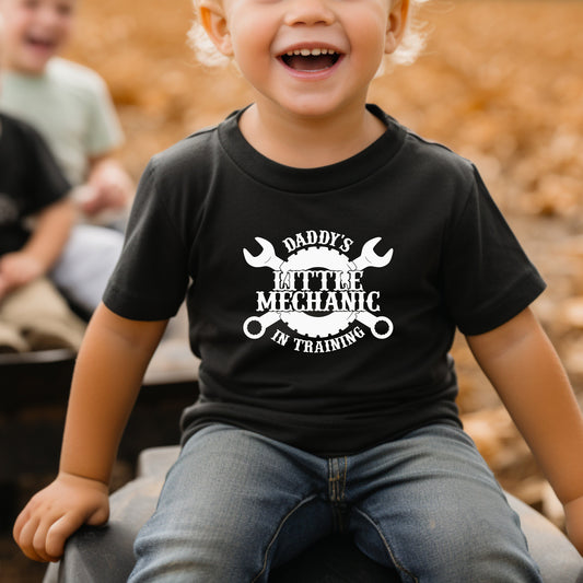 Mechanic In Training Toddler Tee Kid's Tee T-shirt -Mechanic T-shirt - Mommy's Little Mechanic - Daddy's Little Mechanic - Grandpa's