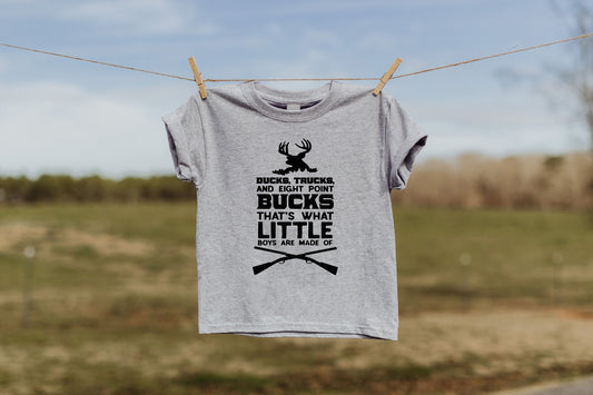 Little Boys Made Of Hunting Country Antlers Toddler Shirt Clothing Baby T-Shirt TShirt Tee Kid's Shirt CUSTOM