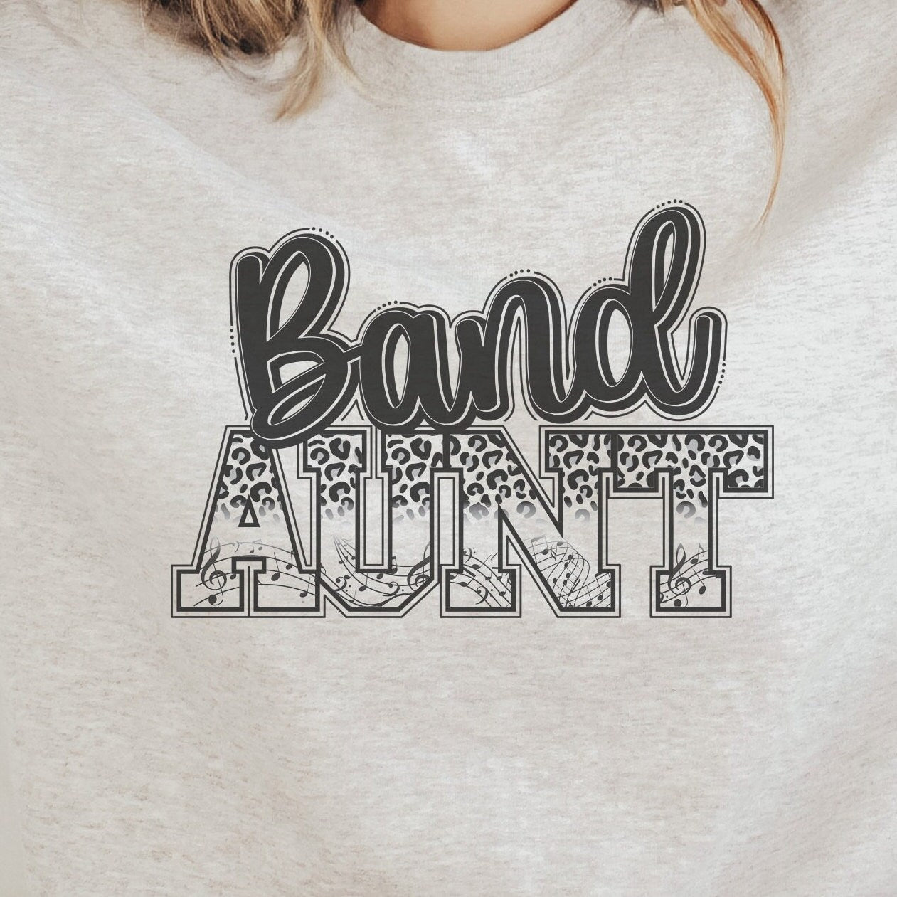 Band Aunt Sweatshirt, Band Aunt Crewneck Sweatshirt, Band Sweatshirt For Women, Mothers Day Gift, Cheetah Print