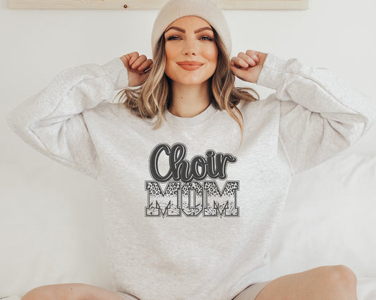 Choir Mom Sweatshirt, Choir Mom Crewneck Sweatshirt, Choir Sweatshirt For Women, Mothers Day Gift, Cheetah Print