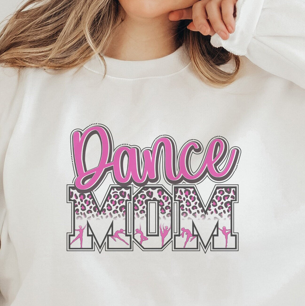 Dance Mom Sweatshirt, Dance Mom Crewneck Sweatshirt, Dance Sweatshirt For Women, Mothers Day Gift, Cheetah Print