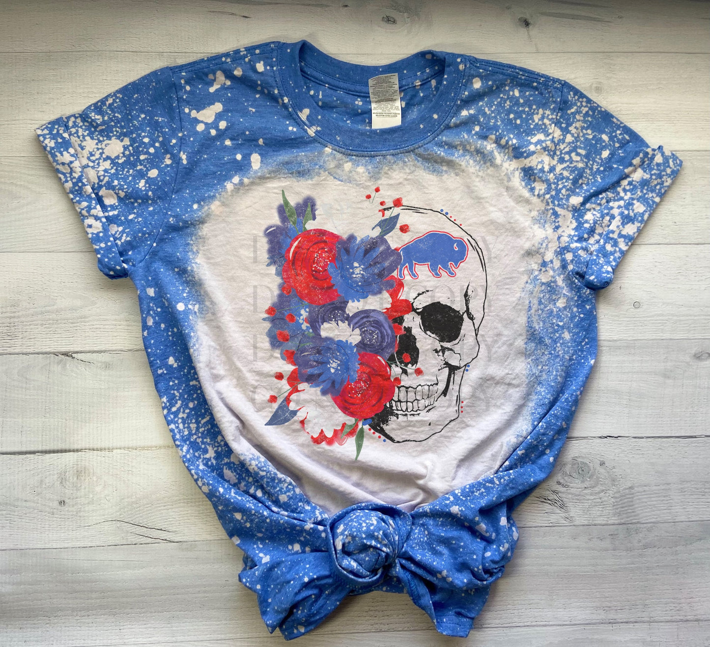 Buffalo Shirt Tee, Buffalo Skull Bleached Tee, Buffalo Shirt Tee, Buffalo Bleached Tee