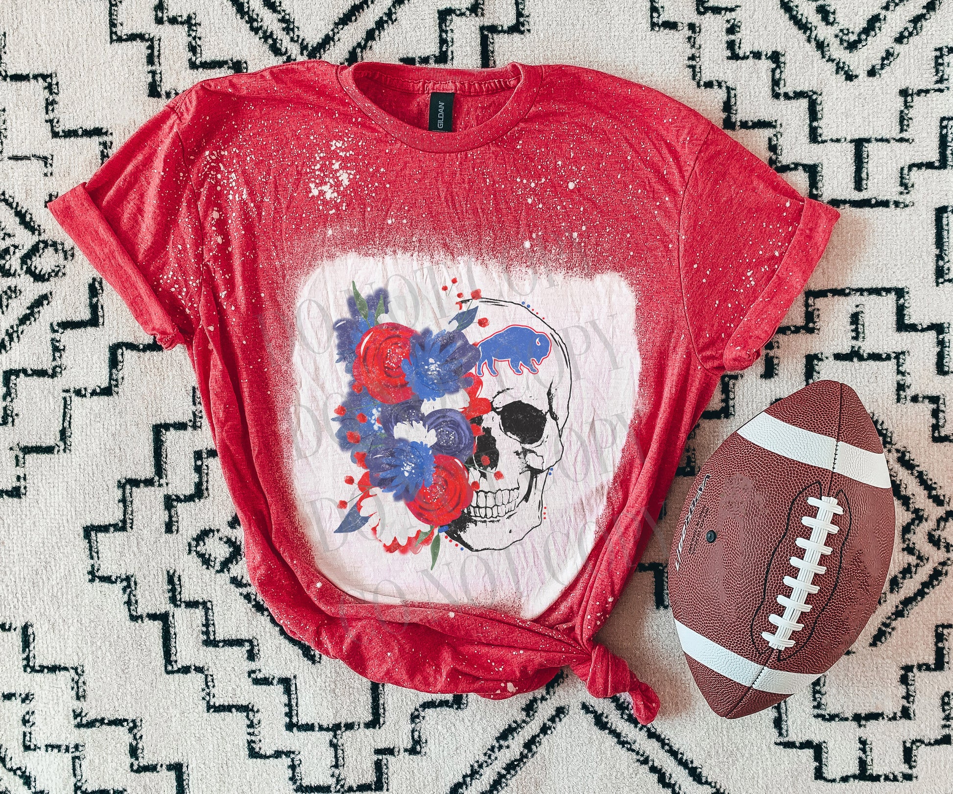 Buffalo Shirt Tee, Buffalo Skull Bleached Tee, Buffalo Shirt Tee, Buffalo Bleached Tee