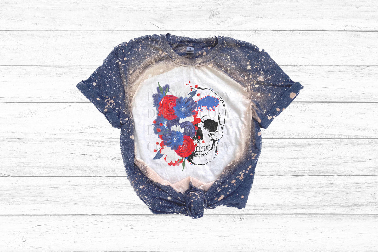 Buffalo Shirt Tee, Buffalo Skull Bleached Tee, Buffalo Shirt Tee, Buffalo Bleached Tee