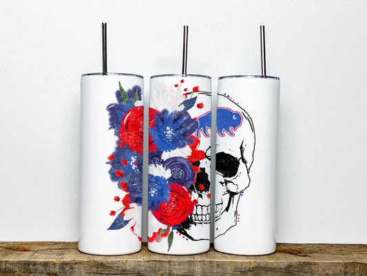 Buffalo Skull Tumbler, Buffalo Tumbler, Buffalo Skinny Tumbler, Buffalo Gifts