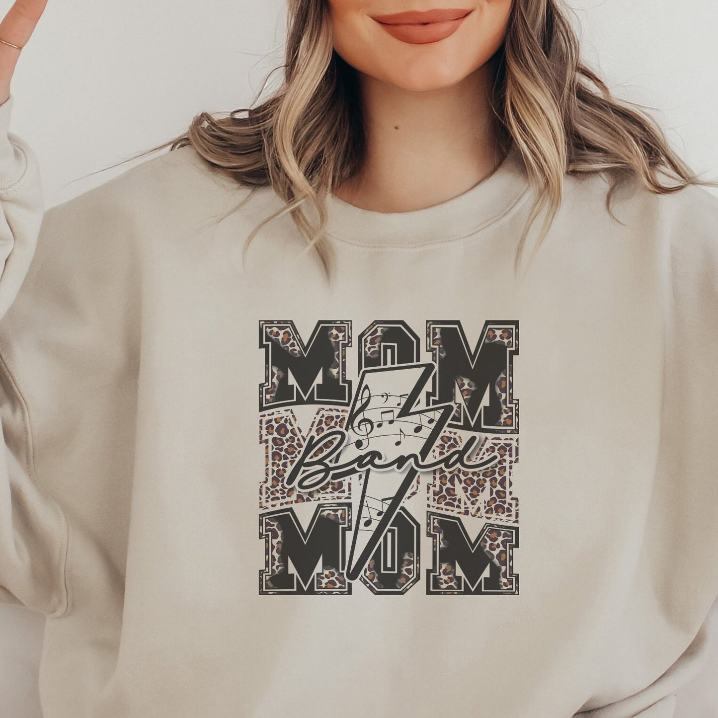 Band Mom Sweatshirt, Band Mom Crewneck Sweatshirt, Band Sweatshirt For Women, Mothers Day Gift, Cheetah Print