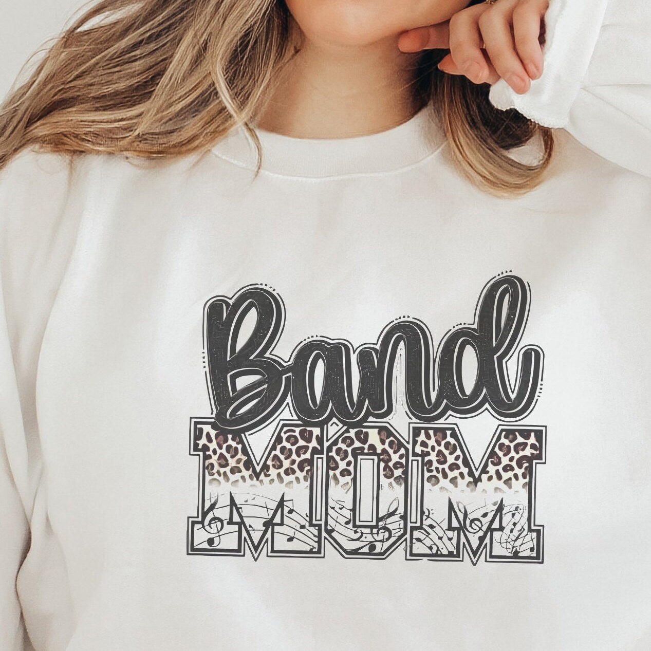 Band Mom Sweatshirt, Band Mom Crewneck Sweatshirt, Band Sweatshirt For Women, Mothers Day Gift, Cheetah Print