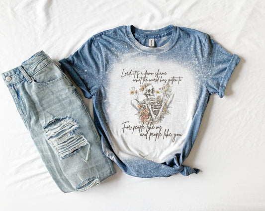 It's a Damn Shame Shirt Tee, It's a Damn Shame Bleached Tee Bleached Shirt, Country Shirt