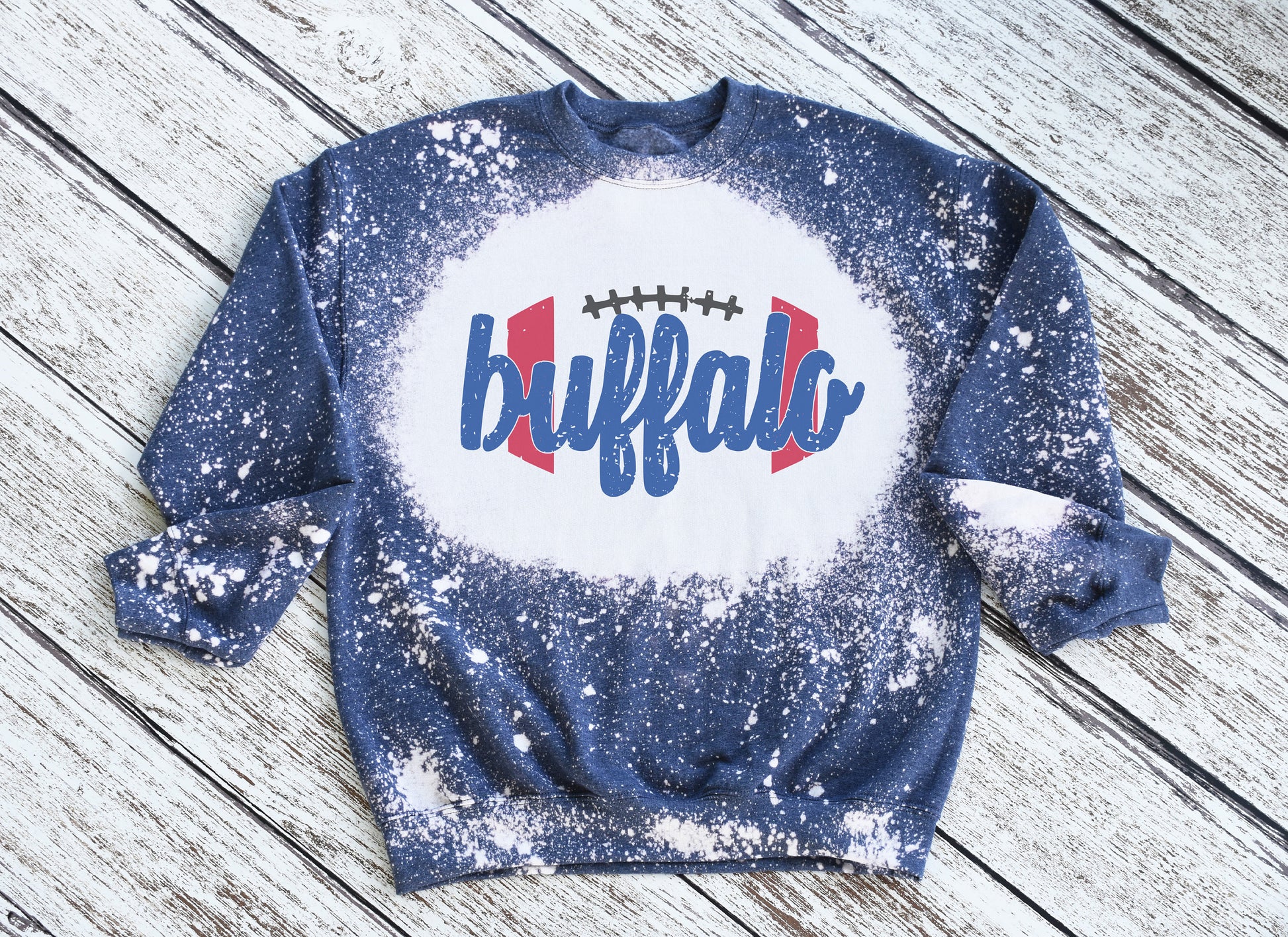 Buffalo Crewneck Sweatshirt, Buffalo Bleached Crewneck Sweatshirt