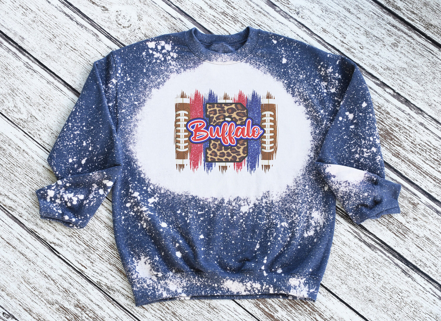 Buffalo Sweatshirt, Buffalo Bleached Sweatshirt, Buffalo Crewneck