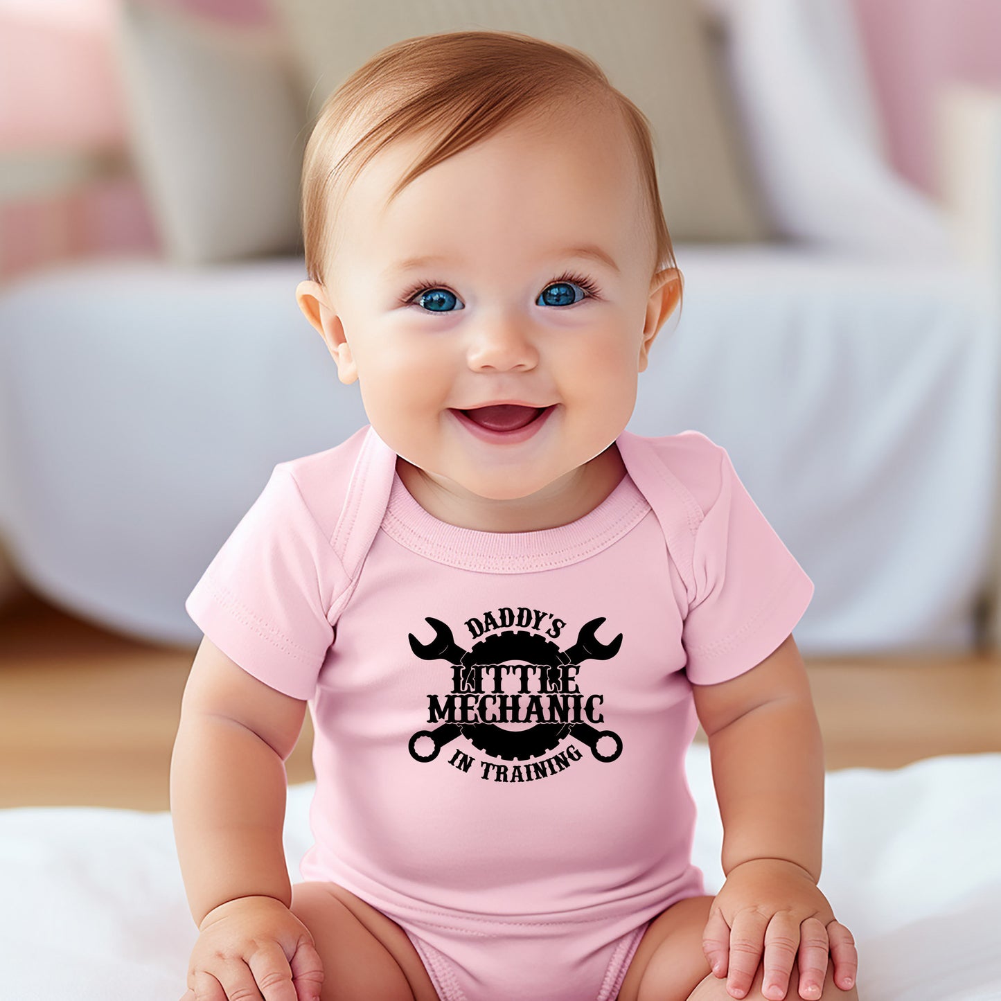 Mechanic in Training Baby Creeper - Mechanic Creeper - Baby Shower Gift - Mommy's Little Mechanic - Daddy's Little Mechanic Grandpa's